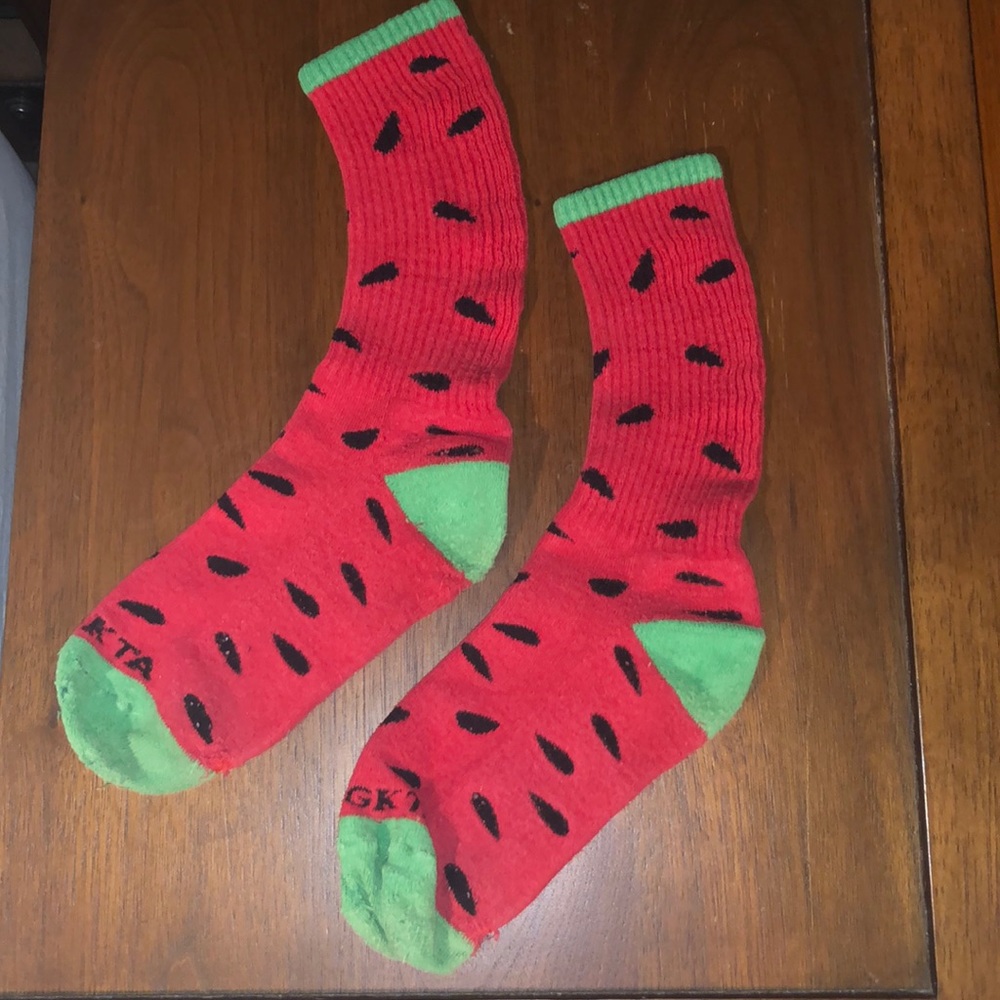 [RARE] 2012 OFWGKTA Golf Wang Watermelon Socks Collectible [Heavily Worn]